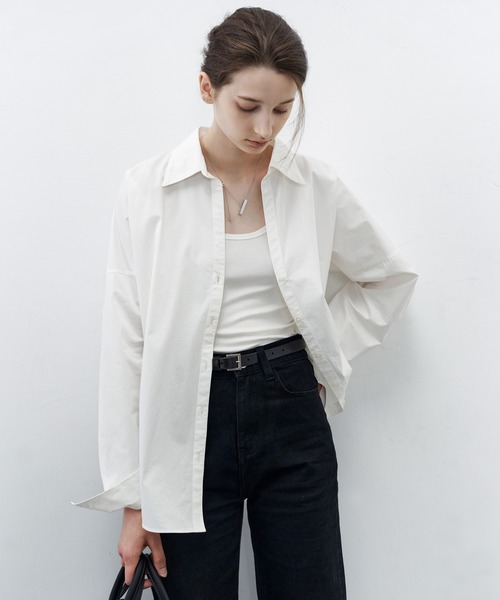 tageechita（タジチタ）の「【tageechita】スーピマコットンVネック開襟ドルマンスリーブシャツ（シャツ/ブラウス・レディース・ホワイト・S/L/M）」の17枚目の写真