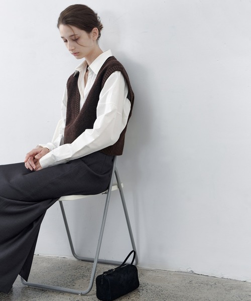 tageechita（タジチタ）の「【tageechita】スーピマコットンVネック開襟ドルマンスリーブシャツ（シャツ/ブラウス・レディース・ホワイト・S/L/M）」の18枚目の写真