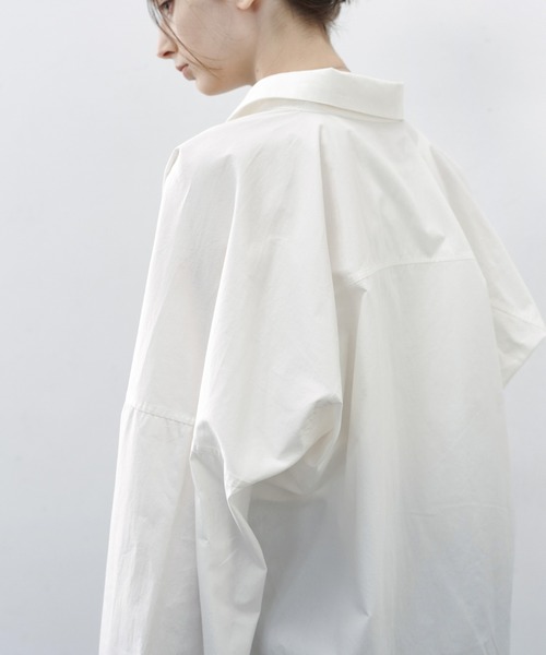 tageechita（タジチタ）の「【tageechita】スーピマコットンVネック開襟ドルマンスリーブシャツ（シャツ/ブラウス・レディース・ホワイト・S/L/M）」の19枚目の写真