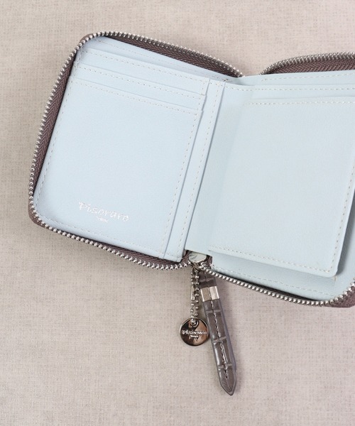 FUNALIVE（ファンアライブ）の「Pisoraro クロコ型押し　ラウンドファスナーミニ財布（財布・レディース・ベージュ/ライトグレー/グレー・FREE）」の8枚目の写真