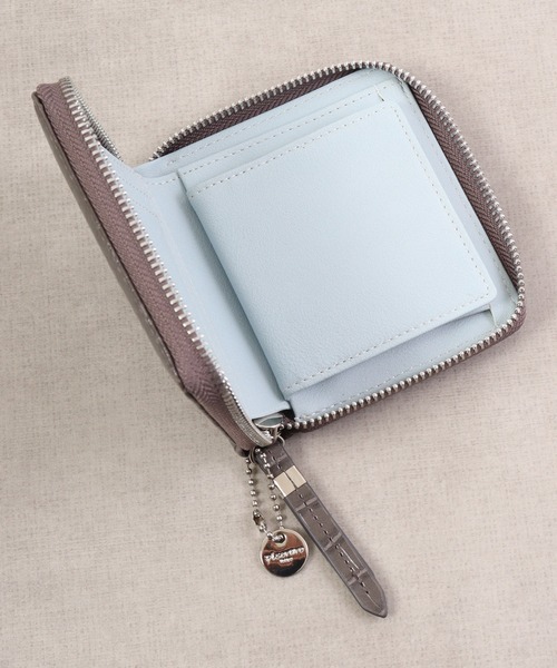 FUNALIVE（ファンアライブ）の「Pisoraro クロコ型押し　ラウンドファスナーミニ財布（財布・レディース・ベージュ/ライトグレー/グレー・FREE）」の9枚目の写真