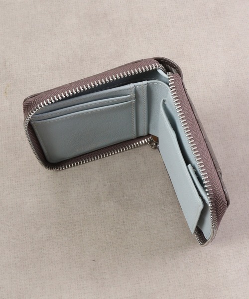 FUNALIVE（ファンアライブ）の「Pisoraro クロコ型押し　ラウンドファスナーミニ財布（財布・レディース・ベージュ/ライトグレー/グレー・FREE）」の10枚目の写真