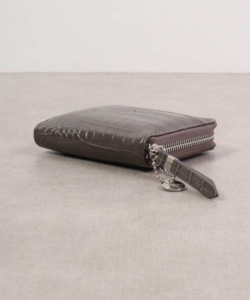 FUNALIVE（ファンアライブ）の「Pisoraro クロコ型押し　ラウンドファスナーミニ財布（財布・レディース・ベージュ/ライトグレー/グレー・FREE）」の6枚目の写真