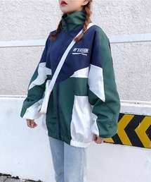 レトロカラージップブルゾン