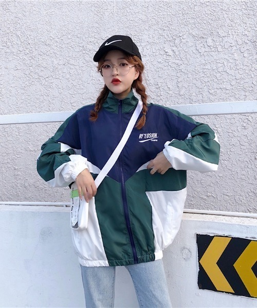 MGV（エムジーヴィー）の「レトロカラージップブルゾン（ブルゾン・レディース・パープル/グリーン・MEDIUM/LARGE/X-LARGE）」の3枚目の写真