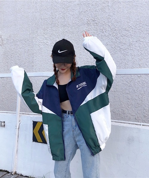 MGV（エムジーヴィー）の「レトロカラージップブルゾン（ブルゾン・レディース・パープル/グリーン・MEDIUM/LARGE/X-LARGE）」の5枚目の写真