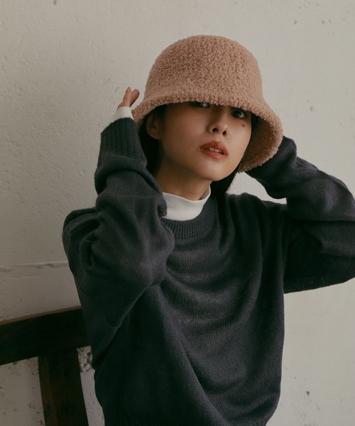 N WITH.（エヌウィズ）の「ボアバケットハット（ハット・レディース・ブラック/ブラウン・FREE）」の11枚目の写真