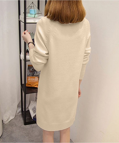 BLANC FICELLE（ブランフィセル）の「ニット　ハイネック　ワンピース（ワンピース・レディース・ブラック/Brick/ピンク/アイボリー/ブラウン・FREE）」の19枚目の写真