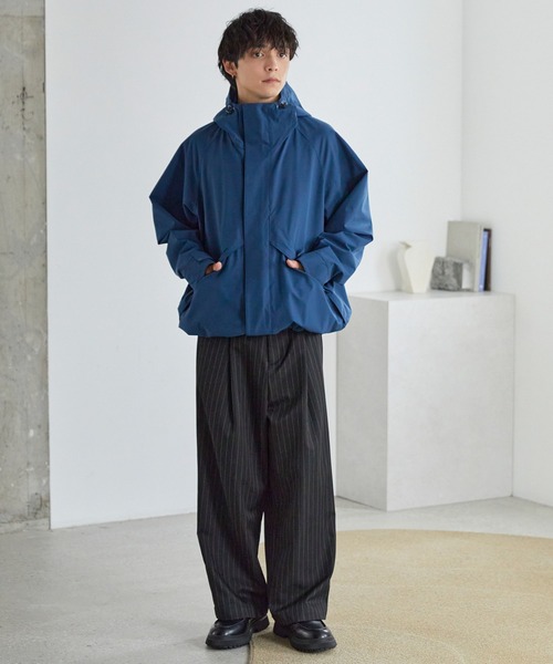 のぶさま　  ネイビー マウンテンパーカー ファンクショナルファブリック ビッグシルエットマウンテン