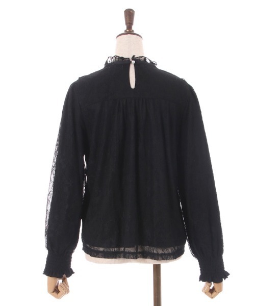 axes femme(アクシーズファム)の「袖口シャーリング総レースプルオーバー(Tシャツ/カットソー・レディース・ブラック/キナリ/ワイン・FREE)」の15枚目の写真