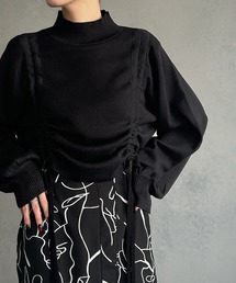 &g'aime | 【&g'aime】シャーリングショートニットトップス(ニット/セーター)