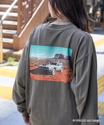 【BACK TO THE FUTURE / JAWS / Woody Woodpecker】別注 バック・トゥ・ザ・フューチャー ジョーズ ピグメント加工ヴィンテージライクデザイン ビッグシルエット長袖Tシャツ