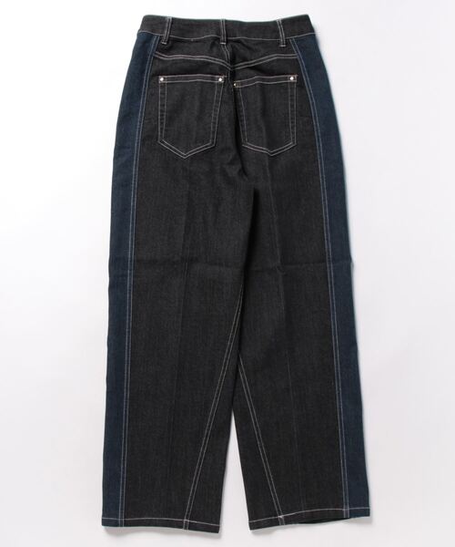 Bou Jeloud（ブージュルード）の「サイドラインデニムパンツ（デニムパンツ・レディース・インディゴブルー/ブラック・38）」の6枚目の写真