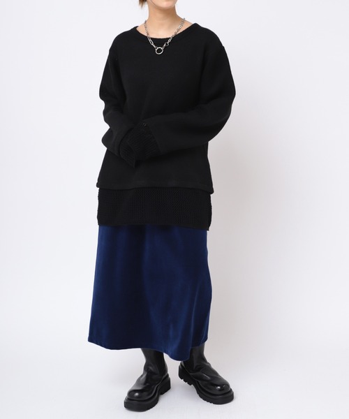 RNA（アールエヌエー）の「M2162 メッシュコンビバルキーニットプルオーバー（スウェット・レディース・ホワイト/グリーン/ブラック・MEDIUM）」の17枚目の写真