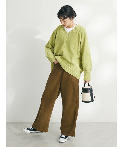 CRAFT STANDARD BOUTIQUE(クラフトスタンダードブティック)の「コーデュロイ2WAYサロペットパンツ(その他パンツ・レディース・ネイビー/キャメル・M/L)」の4枚目の写真