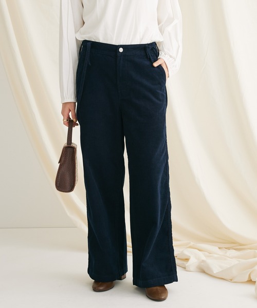 CRAFT STANDARD BOUTIQUE(クラフトスタンダードブティック)の「コーデュロイ2WAYサロペットパンツ(その他パンツ・レディース・ネイビー/キャメル・M/L)」の1枚目の写真