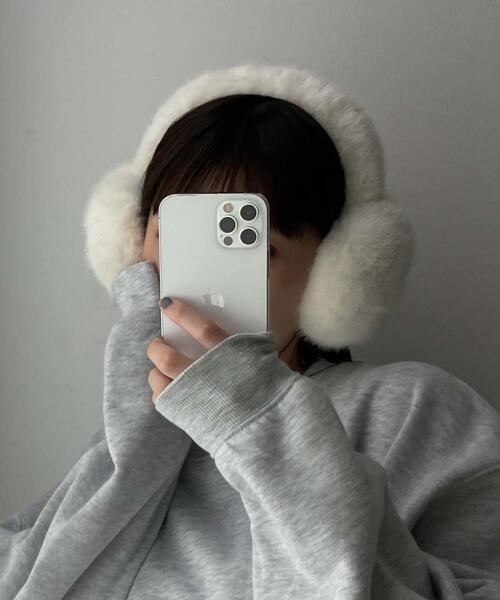 WEGO（ウィゴー）の「WEGO/カラーファーイヤマフ（イヤーマフ・レディース・ブラック/ピンク/ベージュ/ホワイト・FREE）」の2枚目の写真