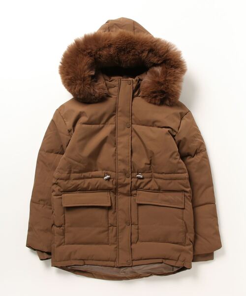 冬に大活躍間違いなし！】ファーフードウエストマークダウンジャケット