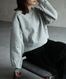 sakishimatokyo | パール付き 裏起毛スウェット/プルオーバー/トレーナー(スウェット)