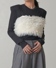 チュールボリュームビスチェ