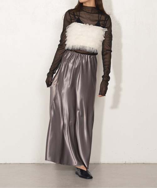 Lui's（ルイス）の「チュールボリュームビスチェ（ベスト・レディース・チャコールグレー/ホワイト/サックスブルー・FREE）」の5枚目の写真