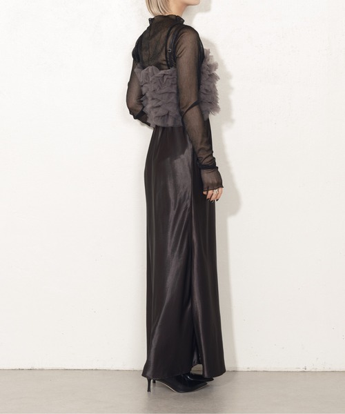 Lui's（ルイス）の「チュールボリュームビスチェ（ベスト・レディース・チャコールグレー/ホワイト/サックスブルー・FREE）」の9枚目の写真