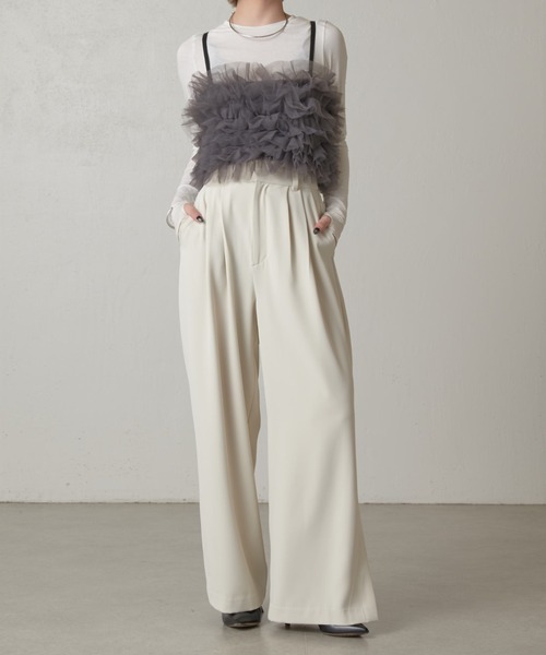 Lui's（ルイス）の「チュールボリュームビスチェ（ベスト・レディース・チャコールグレー/ホワイト/サックスブルー・FREE）」の14枚目の写真