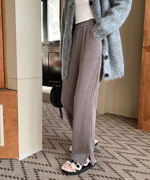 aimoha(アイモハ)の「裏起毛 コーデュロイストレートスウェットパンツ(スウェットパンツ・レディース・ブラック/グレー/ベージュ・SMALL/LARGE/MEDIUM)」の14枚目の写真