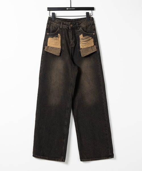 4size ／ 2color 】ダメージアウトポケットヴィンテージルーズ