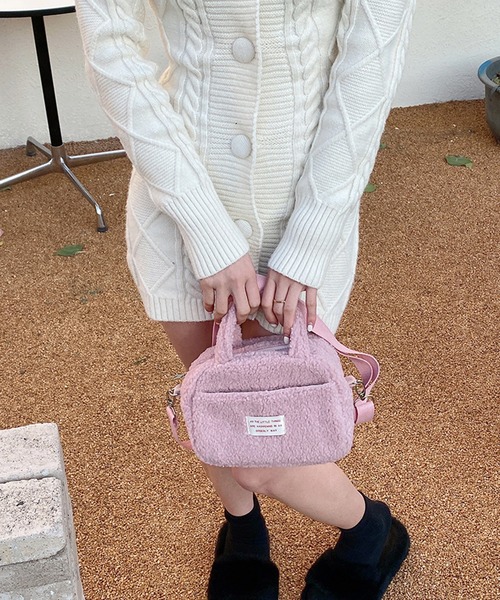 aimoha（アイモハ）の「２WAYボアバッグ（ショルダーバッグ・レディース・ピンク/オフホワイト・FREE）」の20枚目の写真
