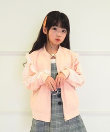 Perushu ピンク MA-1ジャケット オーバーサイズピンクライダースジャケット/S.M.L/2023AW