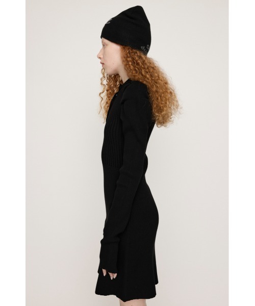 SLY(スライ)の「TUCK SLEEVE FLARE KNIT S/OP タック スリーブ フレア ニット ショートワンピース(ワンピース・レディース・アイボリー/ブラック/杢グレー・1/2)」の13枚目の写真