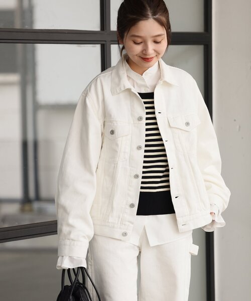 JOURNAL STANDARD（ジャーナルスタンダード）の「デニムジャケット（デニムジャケット・レディース・ブルー系その他/ホワイト・FREE）」の6枚目の写真