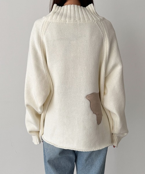 CANAL JEAN(キャナルジーン)の「RCW BLUE LABEL 刺繍ハイネックニット(ニット/セーター・レディース・カーキ/オフホワイト・ONE SIZE)」の16枚目の写真