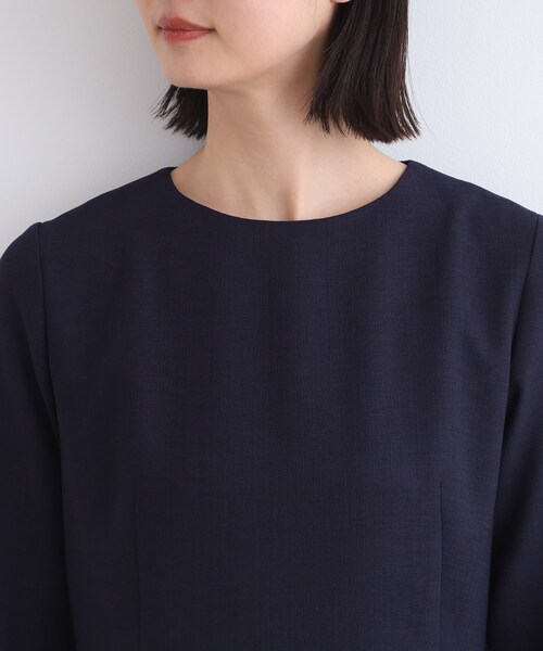 INDIVI(インディヴィ)の「◆【洗える/SETUP可能/スタイルUP】フィット&フレアワンピース(ワンピース・レディース・ダークグレー/ネイビー/ナチュラル・03/13/15 /38/40/36/19/05)」の12枚目の写真