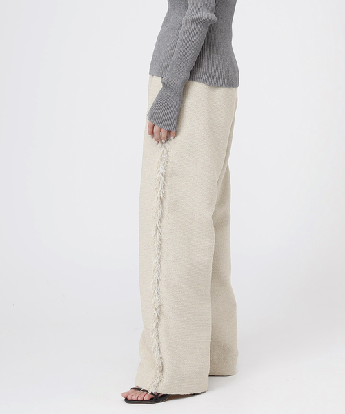 AP STUDIO(エーピーストゥディオ)の「ツイードフリンジパンツ(スラックス・レディース・ブラック/ベージュ・38/36)」の15枚目の写真