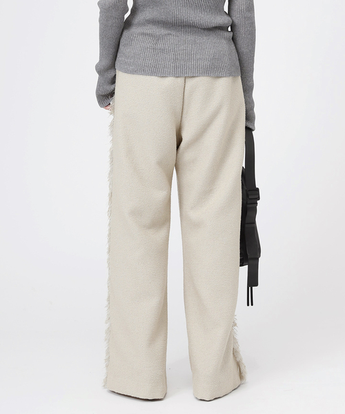 AP STUDIO(エーピーストゥディオ)の「ツイードフリンジパンツ(スラックス・レディース・ブラック/ベージュ・38/36)」の16枚目の写真