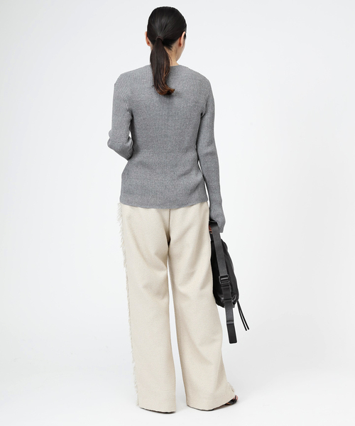 AP STUDIO(エーピーストゥディオ)の「ツイードフリンジパンツ(スラックス・レディース・ブラック/ベージュ・38/36)」の19枚目の写真