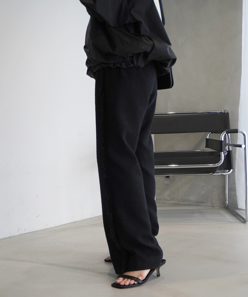 AP STUDIO(エーピーストゥディオ)の「ツイードフリンジパンツ(スラックス・レディース・ブラック/ベージュ・38/36)」の20枚目の写真