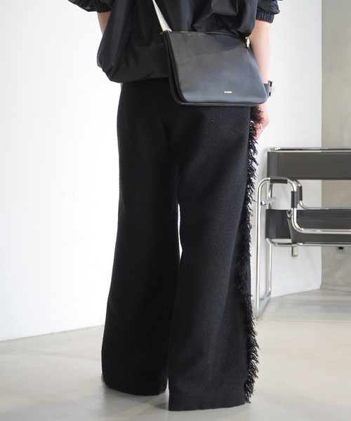 AP STUDIO(エーピーストゥディオ)の「ツイードフリンジパンツ(スラックス・レディース・ブラック/ベージュ・38/36)」の21枚目の写真