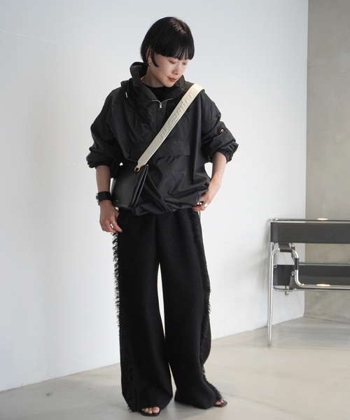 AP STUDIO(エーピーストゥディオ)の「ツイードフリンジパンツ(スラックス・レディース・ブラック/ベージュ・38/36)」の22枚目の写真