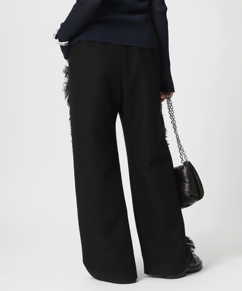 AP STUDIO(エーピーストゥディオ)の「ツイードフリンジパンツ(スラックス・レディース・ブラック/ベージュ・38/36)」の6枚目の写真