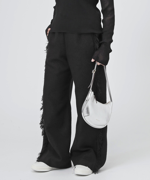 AP STUDIO(エーピーストゥディオ)の「ツイードフリンジパンツ(スラックス・レディース・ブラック/ベージュ・38/36)」の10枚目の写真