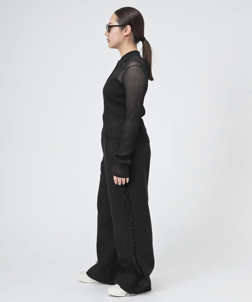 AP STUDIO(エーピーストゥディオ)の「ツイードフリンジパンツ(スラックス・レディース・ブラック/ベージュ・38/36)」の14枚目の写真