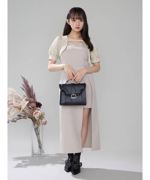 EATME（イートミー）の「ベルテッドスリットワンピース（ワンピース・レディース・ブラック/ベージュ/グリーン・SMALL/MEDIUM）」の7枚目の写真