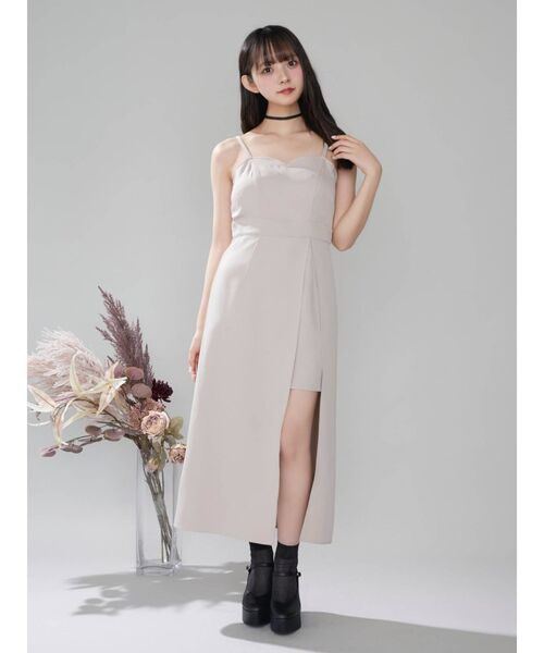 EATME（イートミー）の「ベルテッドスリットワンピース（ワンピース・レディース・ブラック/ベージュ/グリーン・SMALL/MEDIUM）」の10枚目の写真