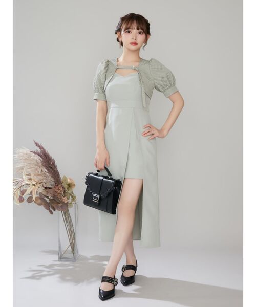 EATME（イートミー）の「ベルテッドスリットワンピース（ワンピース・レディース・ブラック/ベージュ/グリーン・SMALL/MEDIUM）」の16枚目の写真