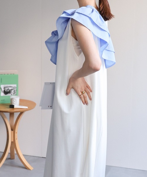 sakishimatokyo(サキシマトーキョー)の「<美シルエット>ショルダータックワンピース(ワンピース・レディース・ブラック/レッド/オフホワイト/グレー・FREE)」の20枚目の写真