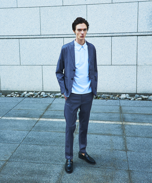 ABAHOUSE GRAY（アバハウスグレイ）の「【セットアップ対応 / ハイパーストレッチ】バーズアイ ジャケット（テーラードジャケット・メンズ・ネイビー/グレイッシュベージュ/ブルー/チャコールグレー・44/46/48/50）」の5枚目の写真