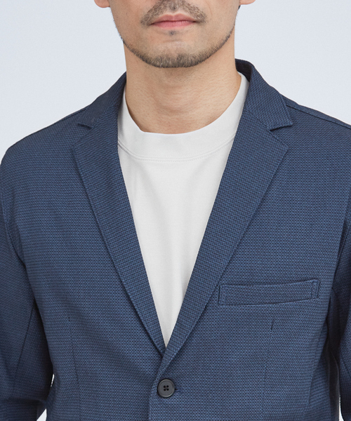 ABAHOUSE GRAY（アバハウスグレイ）の「【セットアップ対応 / ハイパーストレッチ】バーズアイ ジャケット（テーラードジャケット・メンズ・ネイビー/グレイッシュベージュ/ブルー/チャコールグレー・44/46/48/50）」の10枚目の写真